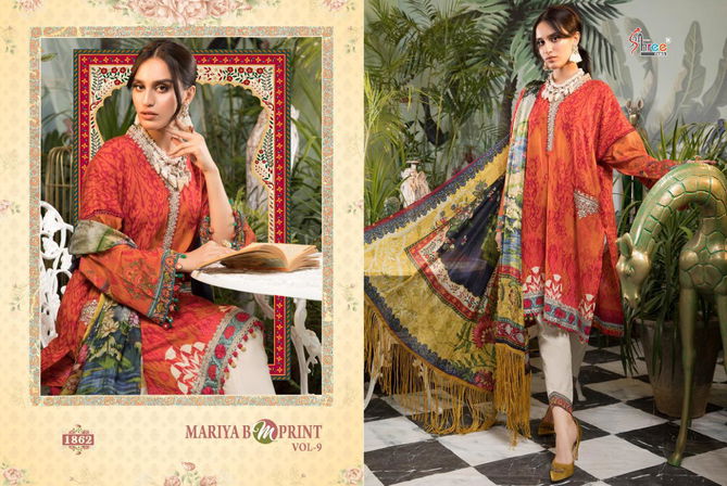 Shree Mariya B Mprint 9 Latest Fancy Pure Cotton Print With Exclusive Embroidery Pakistani Salwar Suits Collection